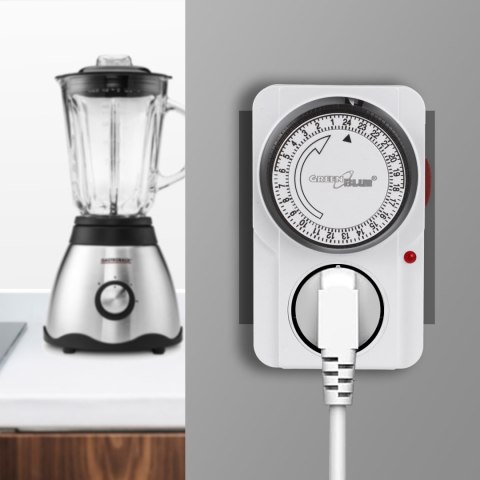 Włącznik czasowy - timer mechaniczny GreenBlue, 48 programów, max. obciążenie 16A, IP20, GB360 F