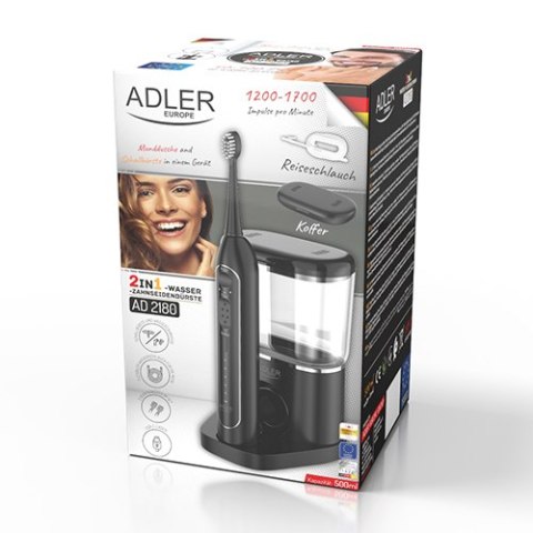 AD 2180 black Szczoteczka soniczna z irygatorem 2 w 1