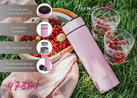 AD 4506 pink Termos led 473ml różowy