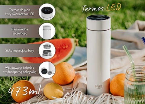 AD 4506 white Termos led 473ml biały