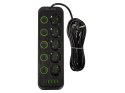 98-209# Przedłużacz sieciowy ps-550s 5-gniazd 4xusb 1xusb-c 5m czarny 3x1mm