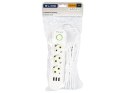 98-216# Przedłużacz sieciowy ps-320 3-gniazda 3xusb 2m biały 3x1mm