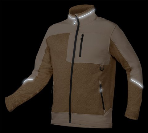 Bluza softshell OUTDOOR, beżowa, rozmiar XXL