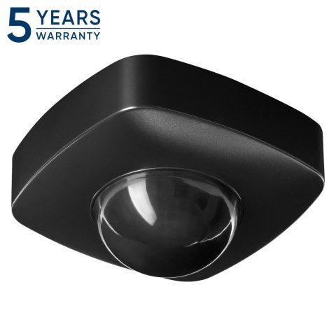 Czujnik ruchu i obecności 360°, IP65, 2000W, 3 sensory, czarny