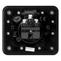Hermetyczne gniazdo elektryczne prostokątne, IP55, czarne