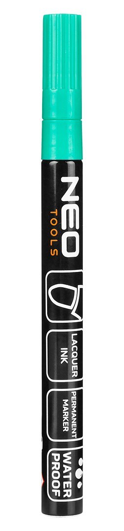 Marker budowlany, 4 kolory, permanentny, wodoodporny, lakierowy, aluminiowy, 4 szt.