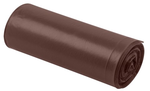 Worki na odpady 60 L, brązowe, 35 mic, 10 szt.