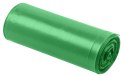 Worki na odpady 60 L, zielone z taśmą, 35 mic, 10 szt.