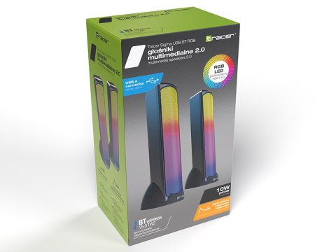 Głośniki TRACER 2.0 Sigma USB BT RGB