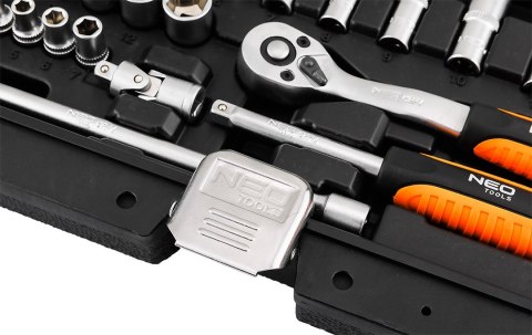 Zestaw kluczy nasadowych 1/4", 23 szt., satynowy