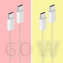 Kabel USB typu C - USB typu C 60 W 1,5 m żółty Kruger&Matz Basic