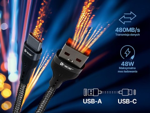 Kabel TRACER USB A - Typ C 1m BK
