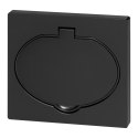 Hermetyczne gniazdo elektryczne, IP44, 1x2P+Z(Schuko), czarne
