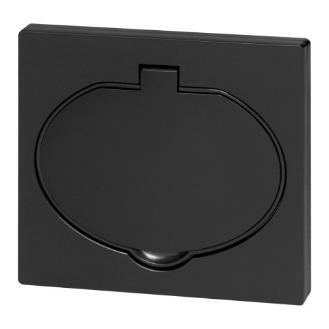 Hermetyczne gniazdo elektryczne, IP44, 1x2P+Z(Schuko), czarne