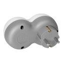 Rozgałęźnik 2P+Z, USB-A+C, schuko, biało-szary