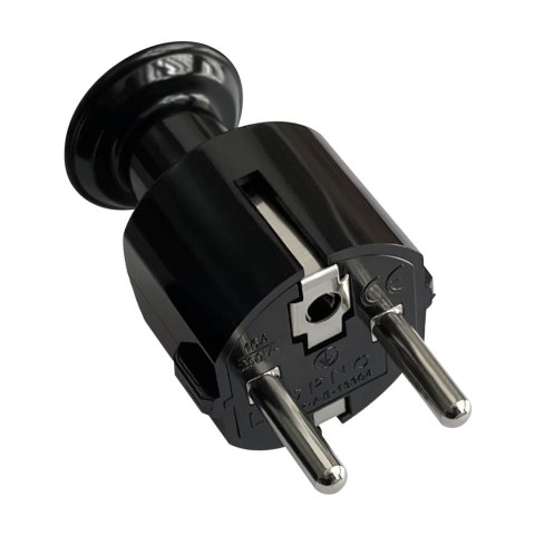 Wtyczka prosta Uni-Schuko 16A, 230V, czarna, 24 sztuki