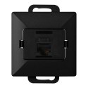 Gniazdo 1xRJ45 Cat5 Pearl, RJ45-5CAT/P1, czarny