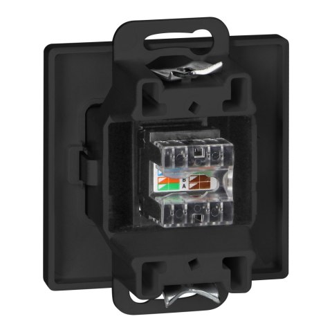Gniazdo 1xRJ45 Cat5 Pearl, RJ45-5CAT/P1, czarny