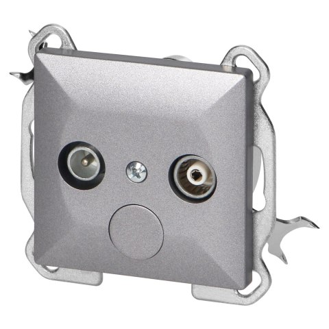 Gniazdo abonenckie "RTV" Pearl, 1,5dbt, GAP-P/K, antracyt