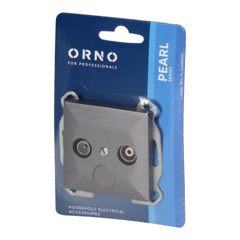 Gniazdo abonenckie "RTV" Pearl, 1,5dbt, GAP-P/K, antracyt