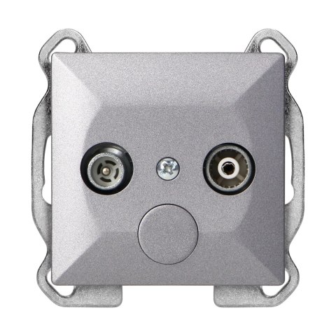 Gniazdo abonenckie "RTV" Pearl, 1,5dbt, GAP-P/K, antracyt