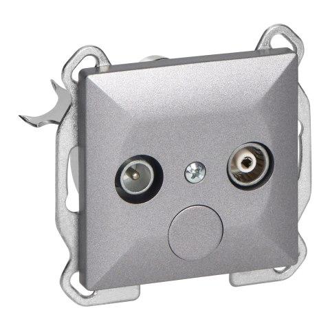 Gniazdo abonenckie "RTV" Pearl, 1,5dbt, GAP-P/K, antracyt