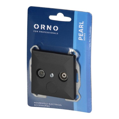 Gniazdo abonenckie "RTV" Pearl, 1,5dbt, GAP-P/K, czarny