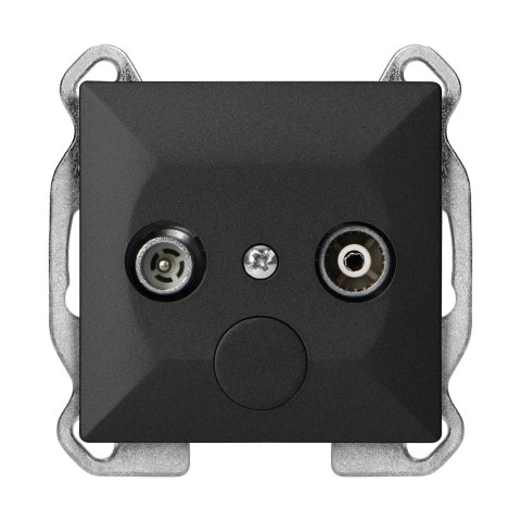 Gniazdo abonenckie "RTV" Pearl, 1,5dbt, GAP-P/K, czarny