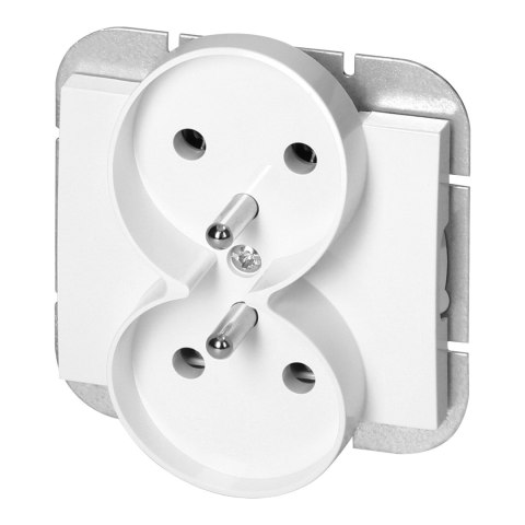 Gniazdo podwójne p/t 2x2P+Z Onyx, 16A, 250V, PT-6OR, biały