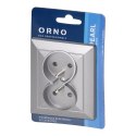 Gniazdo podwójne p/t 2x2P+Z Pearl, 16A, 250V, PT-6 P, antracyt