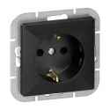 Gniazdo pojedyncze p/t 2P+Z Schuko Pearl, 16A, 250V, PT-17P, czarny