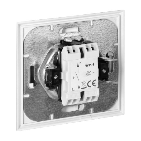 Łącznik p/t jednobiegunowy Luna, 10A, 250V, WP-1L, srebrny