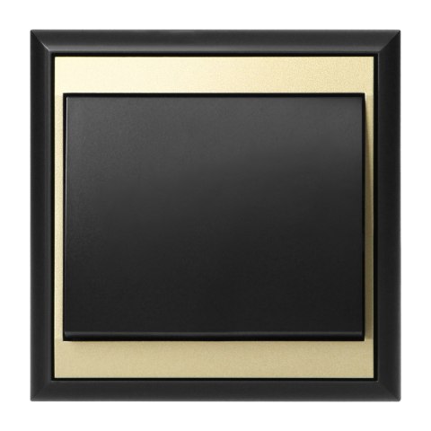 Łącznik p/t schodowy Luna, 10A, 250V, WP-5L, czarny/złoty