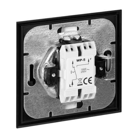 Łącznik p/t schodowy Luna, 10A, 250V, WP-5L, czarny/złoty