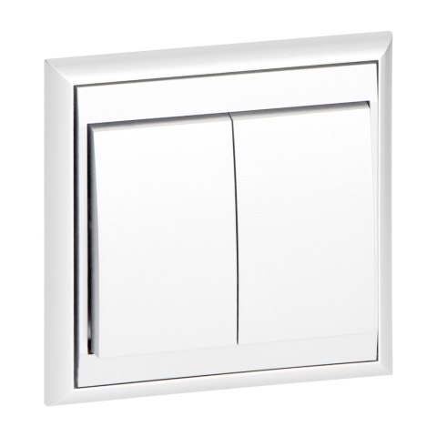 Łącznik p/t świecznikowy Luna, 10A, 250V, WP-2L, biały