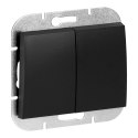 Łącznik p/t świecznikowy Onyx, 10A, 250V, WP-2O, czarny