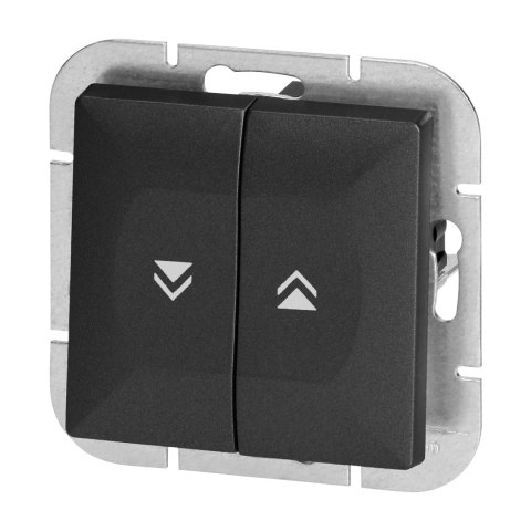 Łącznik roletowy p/t Pearl, 10A, 250V, WP-10P, czarny