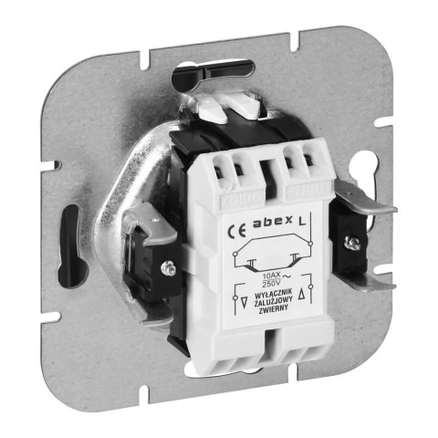 Łącznik roletowy p/t Pearl, 10A, 250V, WP-10P, czarny