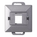 Płytka czołowa + 1xRJ45 Pearl, PC+ARJ45/P1, antracyt