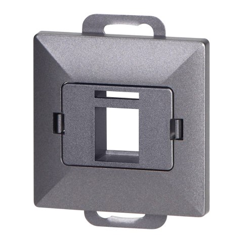 Płytka czołowa + 1xRJ45 Pearl, PC+ARJ45/P1, antracyt
