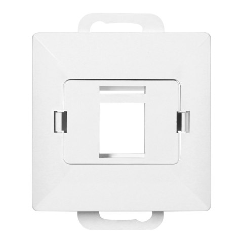 Płytka czołowa + 1xRJ45 Pearl, PC+ARJ45/P1, biały