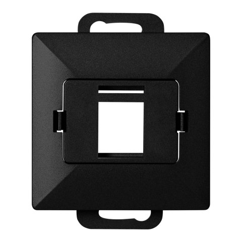 Płytka czołowa + 1xRJ45 Pearl, PC+ARJ45/P1, czarny