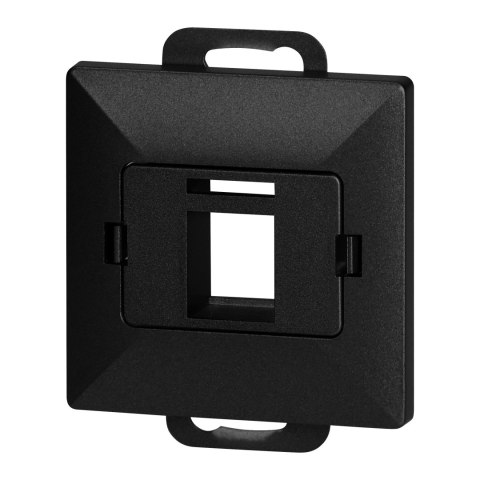 Płytka czołowa + 1xRJ45 Pearl, PC+ARJ45/P1, czarny