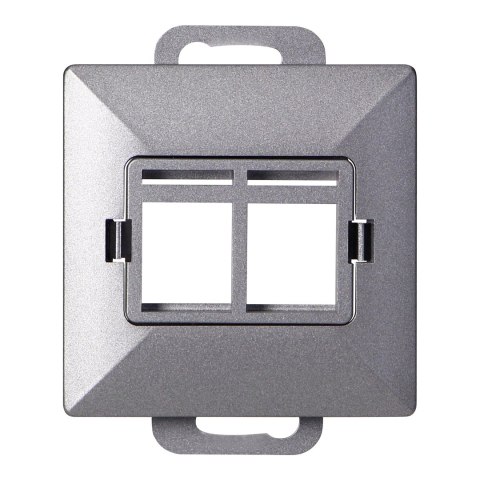 Płytka czołowa + 2xRJ45 Pearl, PC+ARJ45/P2, antracyt