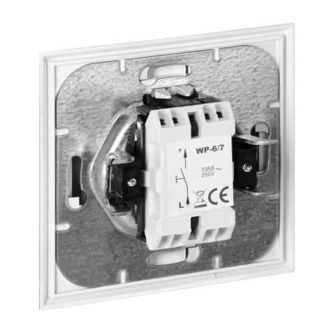 Przycisk dzwonek p/t Luna, 10A, 250V, WP-6/7L, biały