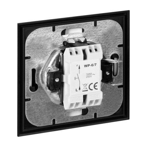 Przycisk dzwonek p/t Luna, 10A, 250V, WP-6/7L, czarny