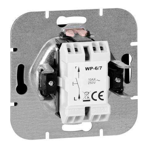 Przycisk dzwonek p/t Onyx, 10A, 250V, WP-6/7O, czarny