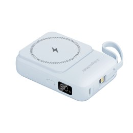 POWERBANK indukcyjny Kruger&Matz 10000 mAh magnetyczny z kablem niebieski