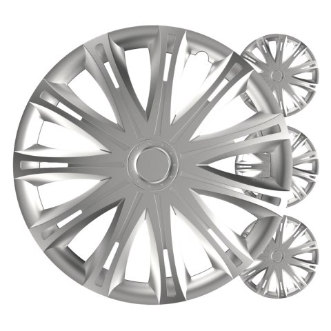 Kołpaki samochodowe 4szt. komplet spark srebrne 13" cali color box