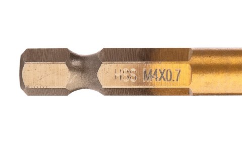Wiertło gwintujące HSS TiN, M4 x 0.7 mm, Hex